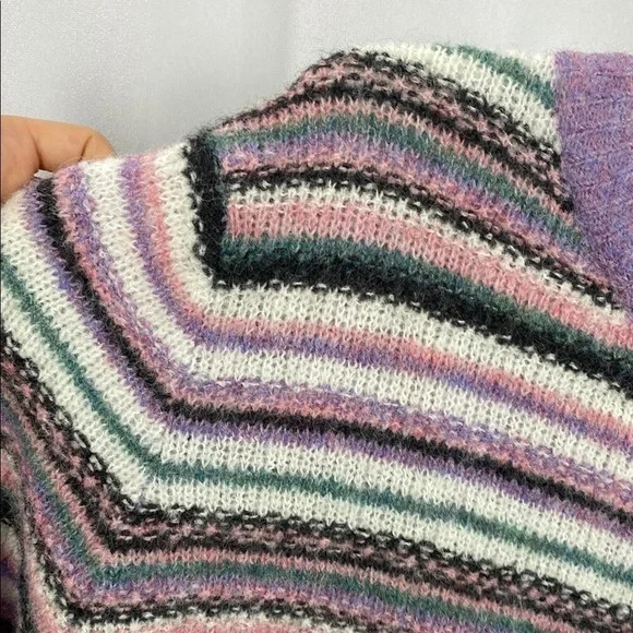Anthropologie The Korner Striped Chunky Knit Sweater | Size S/M - Picture 6 of 13